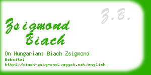 zsigmond biach business card